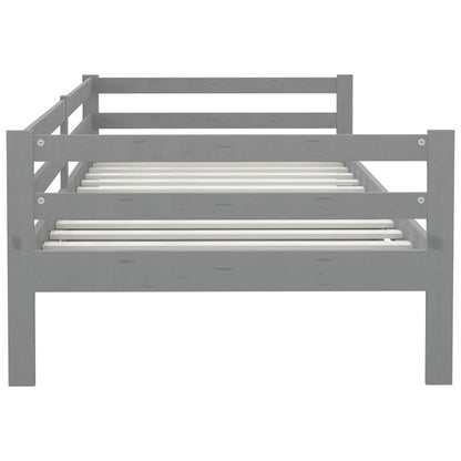 vidaXL Day Bed | Grey | Solid pine wood | 90 x 200 cm