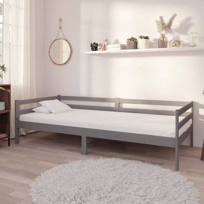 vidaXL Day Bed | Grey | Solid pine wood | 90 x 200 cm
