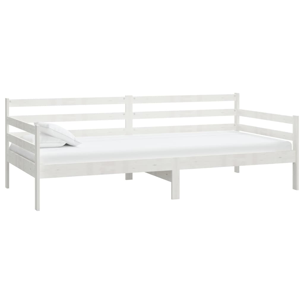 vidaXL Day Bed | White | Solid pinewood | 90 x 200 cm