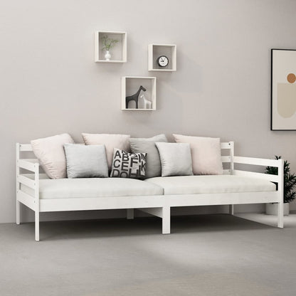 vidaXL Day Bed | White | Solid pinewood | 90 x 200 cm