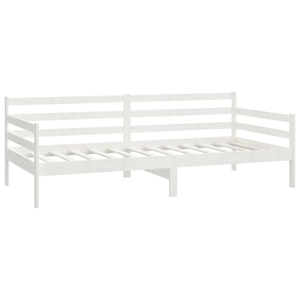 vidaXL Day Bed | White | Solid pinewood | 90 x 200 cm