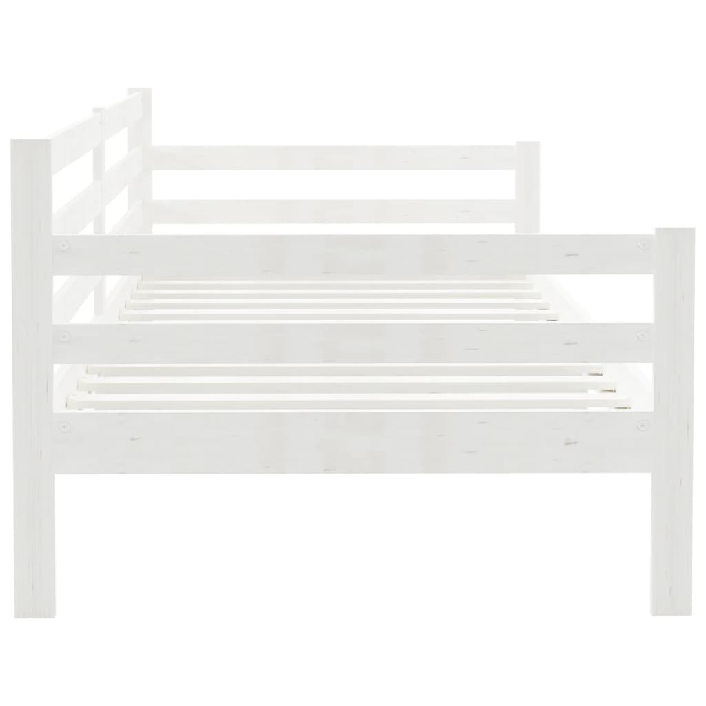 vidaXL Day Bed | White | Solid pinewood | 90 x 200 cm