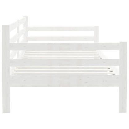 vidaXL Day Bed | White | Solid pinewood | 90 x 200 cm