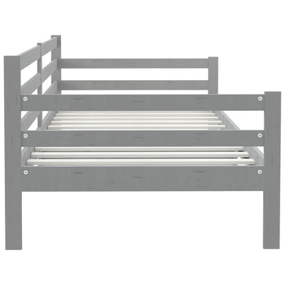 vidaXL Day Bed without Mattress Grey Solid Wood Pine 90x200cm