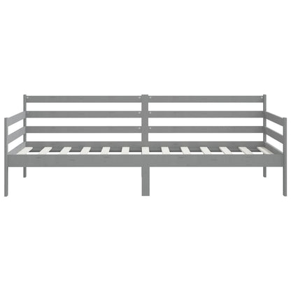vidaXL Day Bed without Mattress Grey Solid Wood Pine 90x200cm