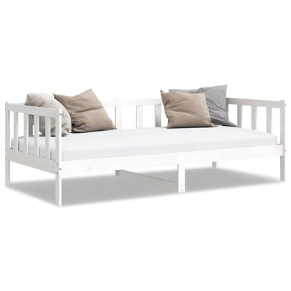 vidaXL Day Bed without Mattress White Solid Wood Pine 90x200cm