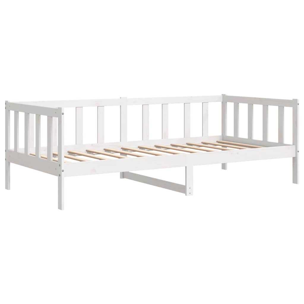 vidaXL Day Bed without Mattress White Solid Wood Pine 90x200cm