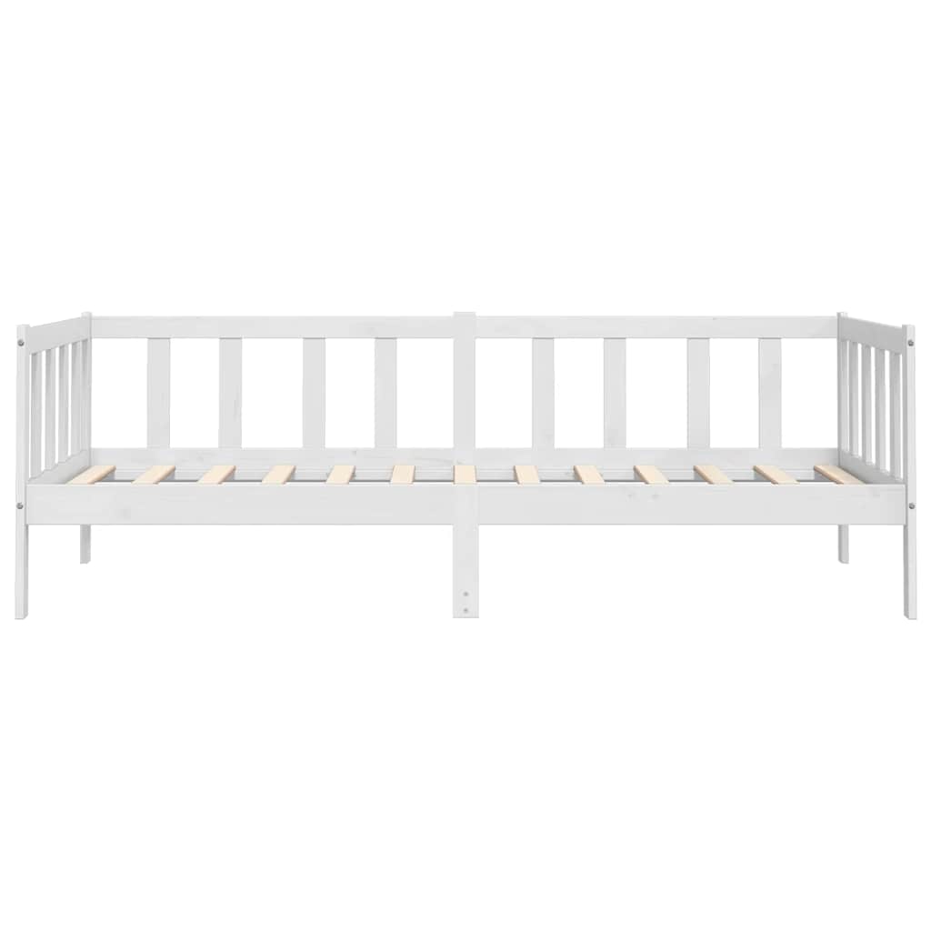 vidaXL Day Bed without Mattress White Solid Wood Pine 90x200cm