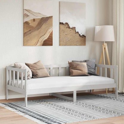 vidaXL Day Bed without Mattress White Solid Wood Pine 90x200cm