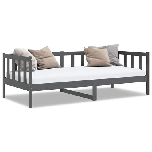 vidaXL Day Bed | Grey | Solid pinewood | 90x200 cm