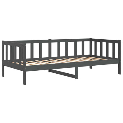 vidaXL Day Bed | Grey | Solid pinewood | 90x200 cm
