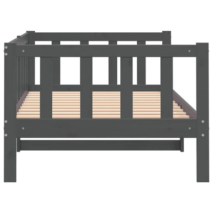 vidaXL Day Bed | Grey | Solid pinewood | 90x200 cm