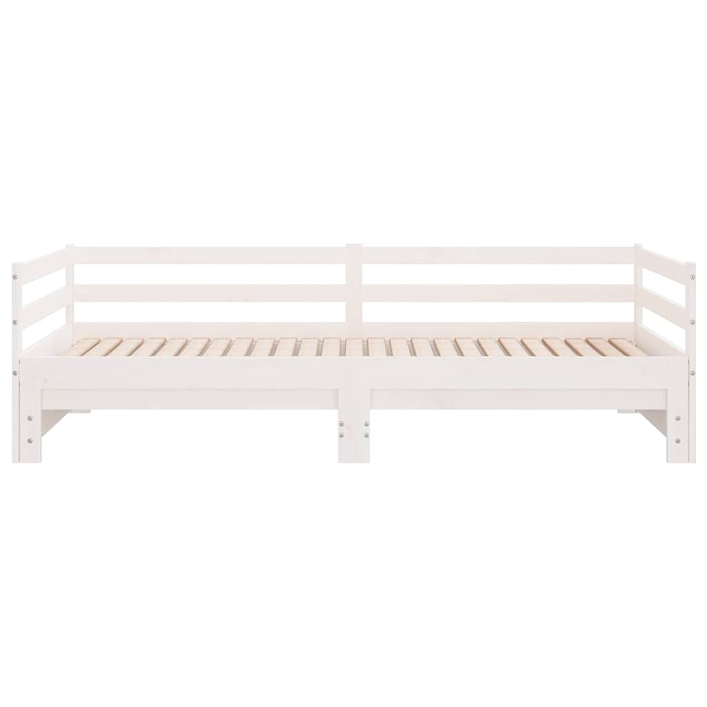 vidaXL Pull-out Day Bed without Mattress White 2x(90x200)cm