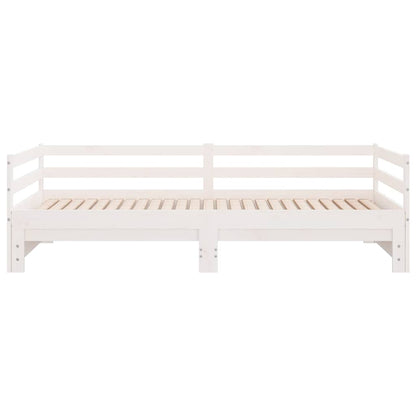 vidaXL Pull-out Day Bed without Mattress White 2x(90x200)cm