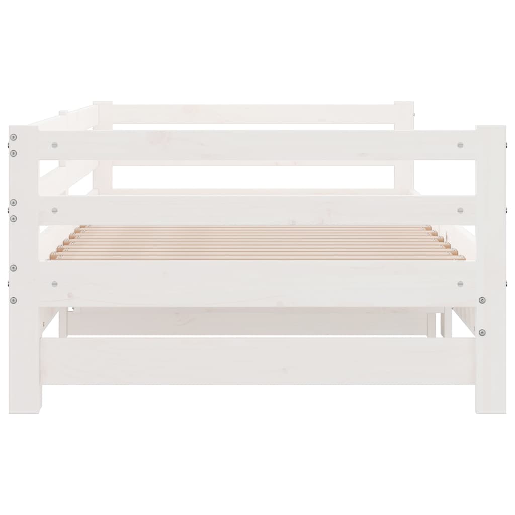 vidaXL Pull-out Day Bed without Mattress White 2x(90x200)cm