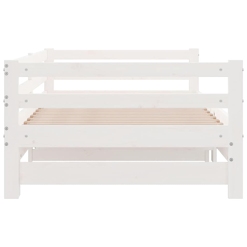 vidaXL Pull-out Day Bed without Mattress White 2x(90x200)cm