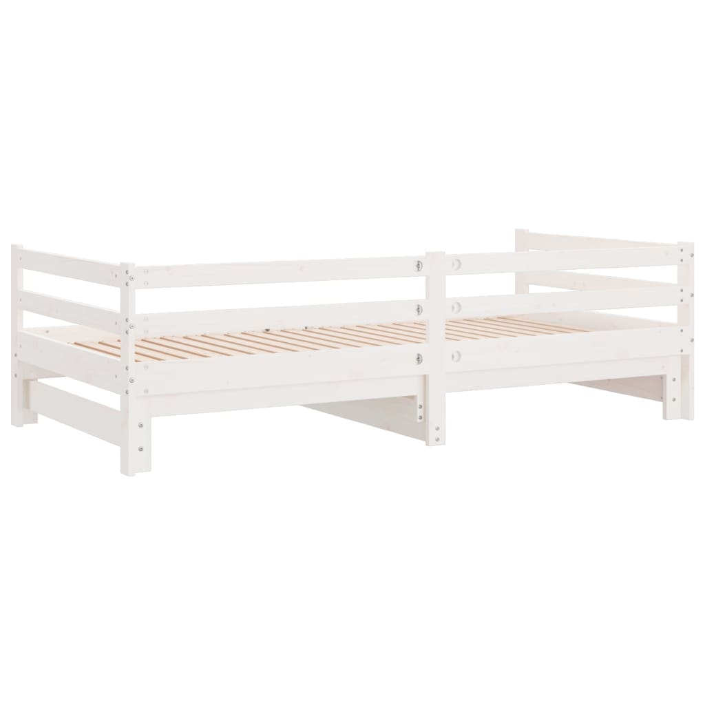 vidaXL Pull-out Day Bed without Mattress White 2x(90x200)cm