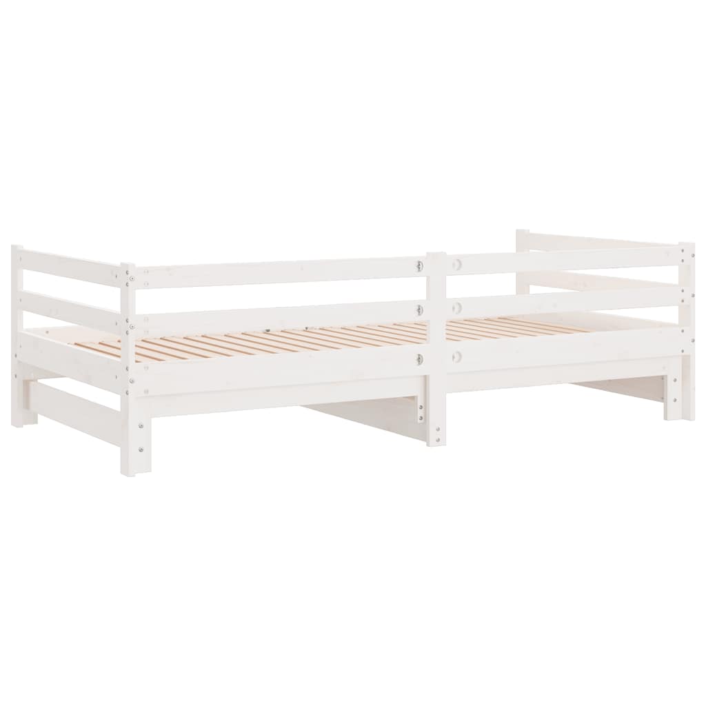 vidaXL Pull-out Day Bed without Mattress White 2x(90x200)cm