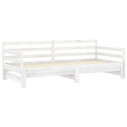 vidaXL Pull-out Day Bed without Mattress White 2x(90x200)cm