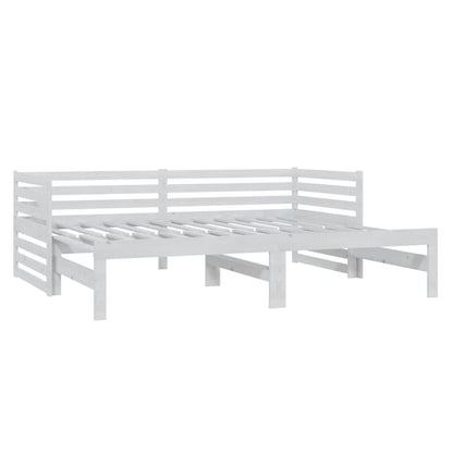 vidaXL Day Bed | White | Solid pine wood | 2x