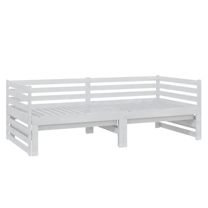 vidaXL Day Bed | White | Solid pine wood | 2x