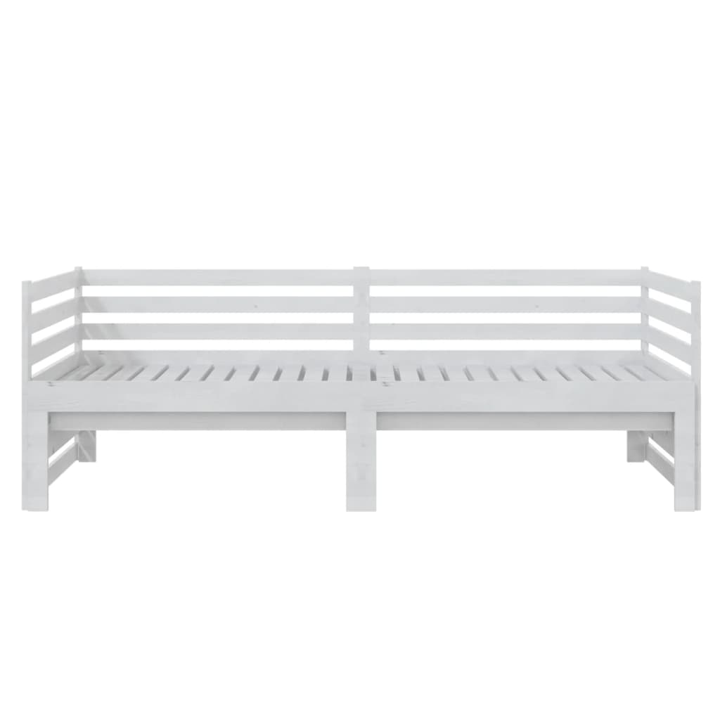 vidaXL Day Bed | White | Solid pine wood | 2x