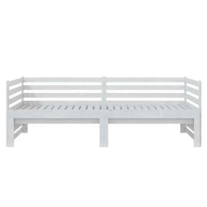 vidaXL Day Bed | White | Solid pine wood | 2x