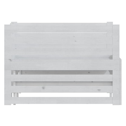 vidaXL Day Bed | White | Solid pine wood | 2x