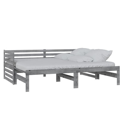vidaXL Day Bed | Grey | Solid Pinewood | 2x