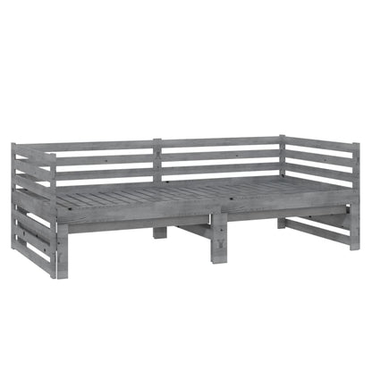 vidaXL Day Bed | Grey | Solid Pinewood | 2x