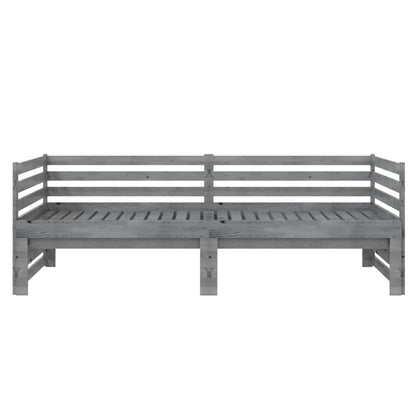 vidaXL Day Bed | Grey | Solid Pinewood | 2x