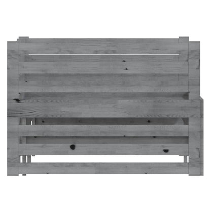 vidaXL Day Bed | Grey | Solid Pinewood | 2x