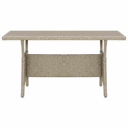 vidaXL Garden Table | Grey | PE (polyethene) rattan | Medium |  Light Weight