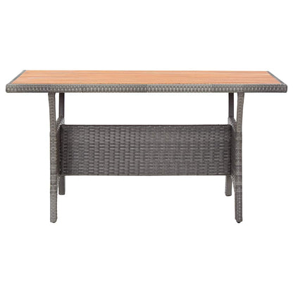 316586 vidaXL Garden Table Grey 120x70x66 cm Solid Acacia Wood