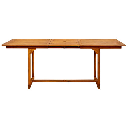 vidaXL Garden Dining Table (150-200)x100x75 cm Solid Acacia Wood
