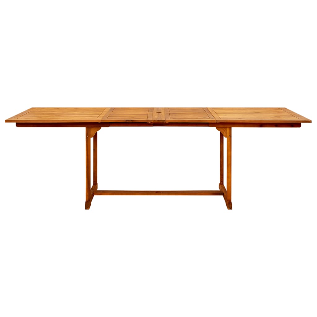 vidaXL Garden Dining Table (160-240)x100x75 cm Solid Acacia Wood