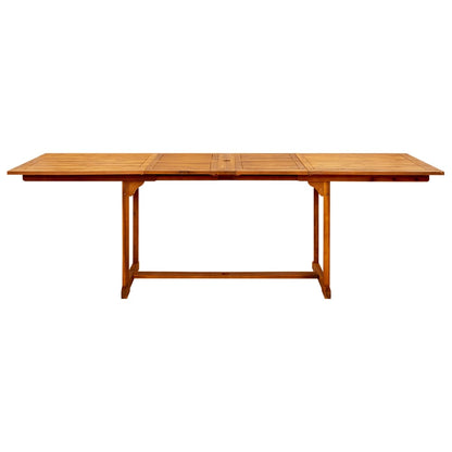 vidaXL Garden Dining Table (160-240)x100x75 cm Solid Acacia Wood