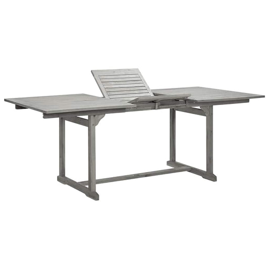 316571 vidaXL Garden Dining Table (150-200)x100x75 cm Solid Acacia Wood