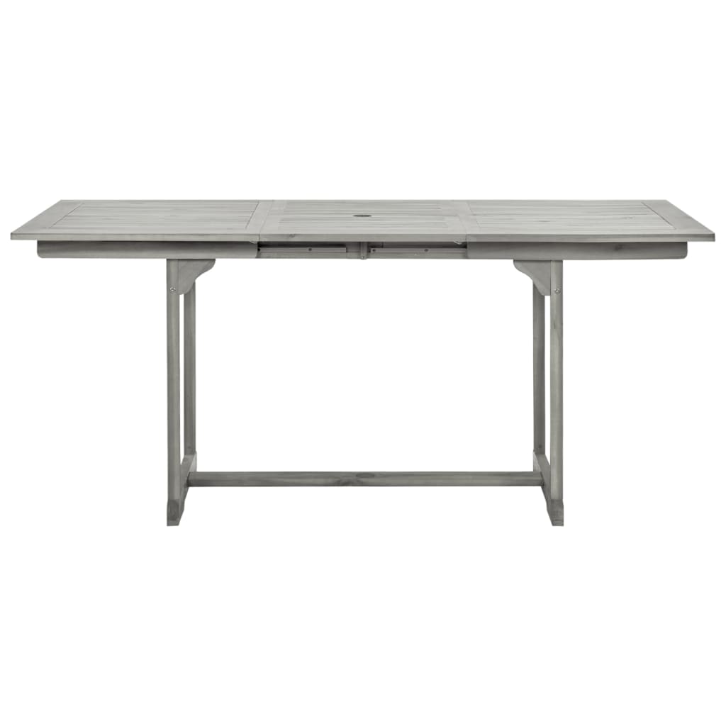 vidaXL Garden Dining Table (120-170)x80x75 cm Solid Acacia Wood