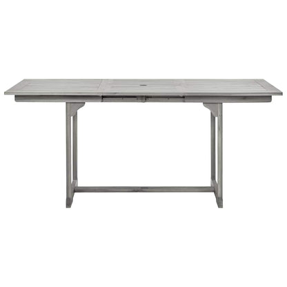 vidaXL Garden Dining Table (120-170)x80x75 cm Solid Acacia Wood
