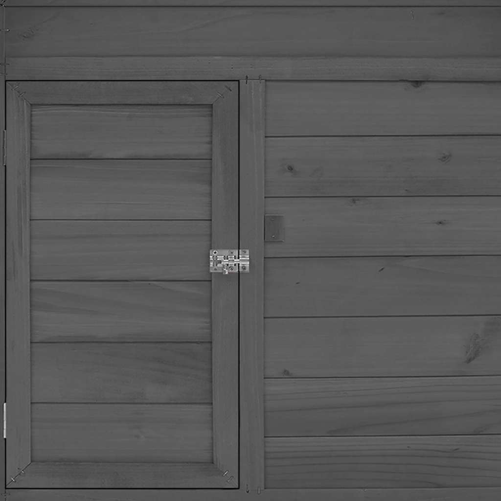 171460 vidaXL Chicken Coop Grey and White 150x96x110 cm Solid Firwood