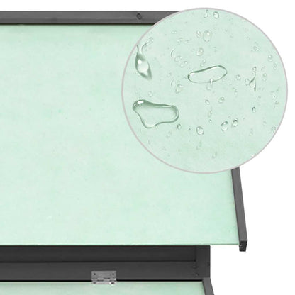 vidaXL Chicken Coop Grey and White 150x96x110 cm Solid Firwood