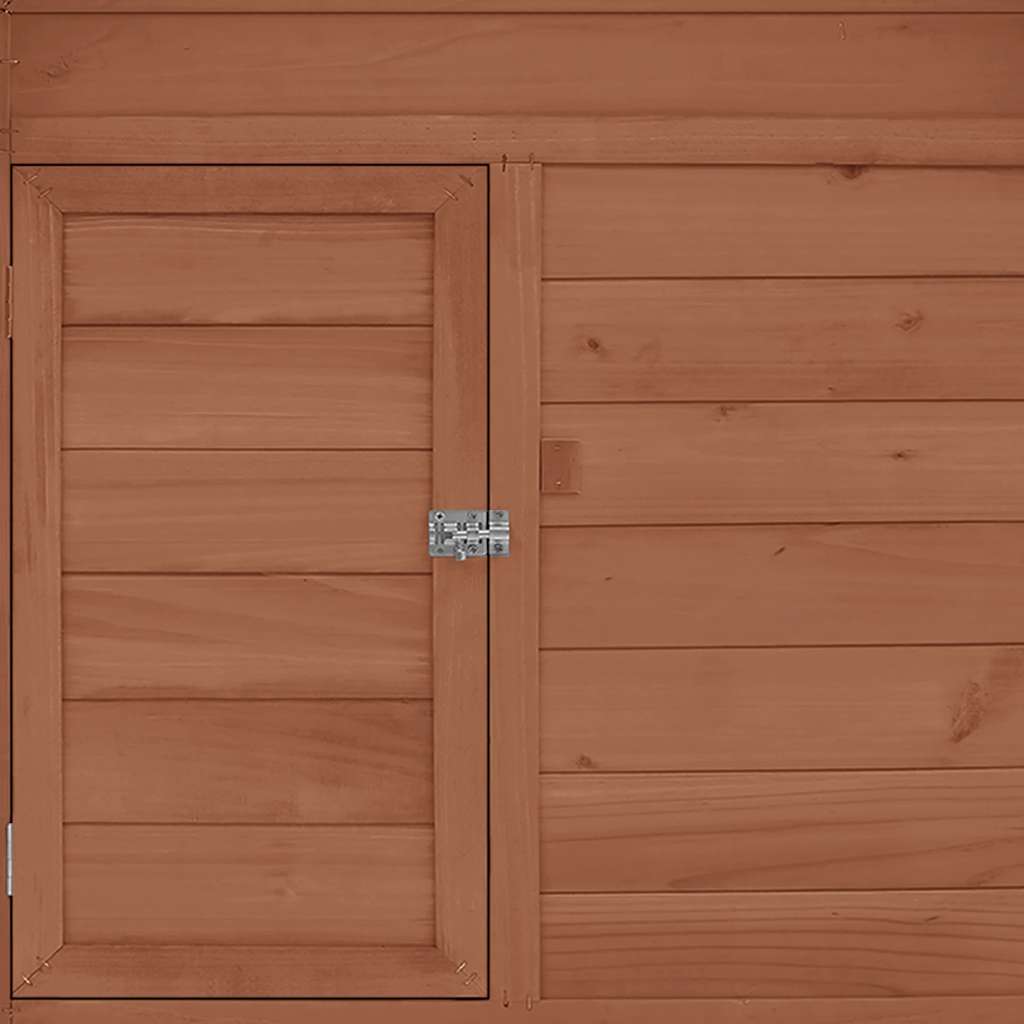 vidaXL Chicken Coop Mocha and White 150x96x110 cm Solid Firwood