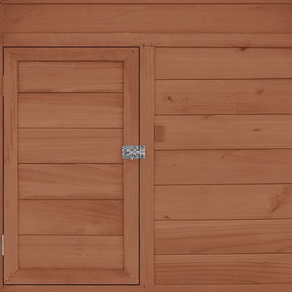 vidaXL Chicken Coop Mocha and White 150x96x110 cm Solid Firwood