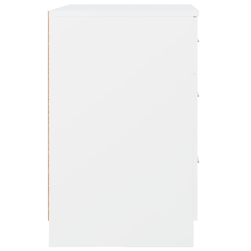 vidaXL Bed Cabinet White 40x40x63 cm Engineered Wood