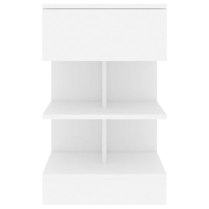 vidaXL Bedside Cabinet White 40x35x65 cm Engineered Wood