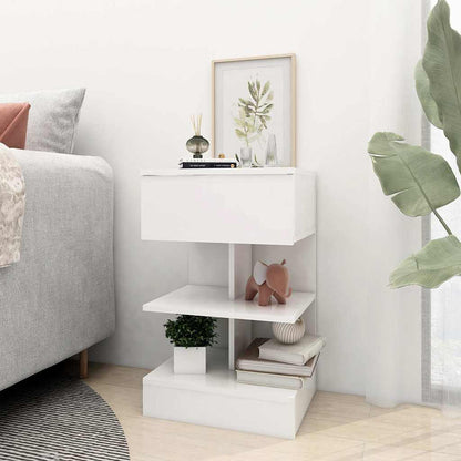 808649 vidaXL Bedside Cabinets 2 pcs White 40x35x65 cm Engineered Wood