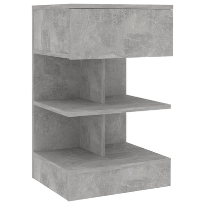 vidaXL Bedside Cabinet Concrete Grey 40x35x65 cm Engineered Wood