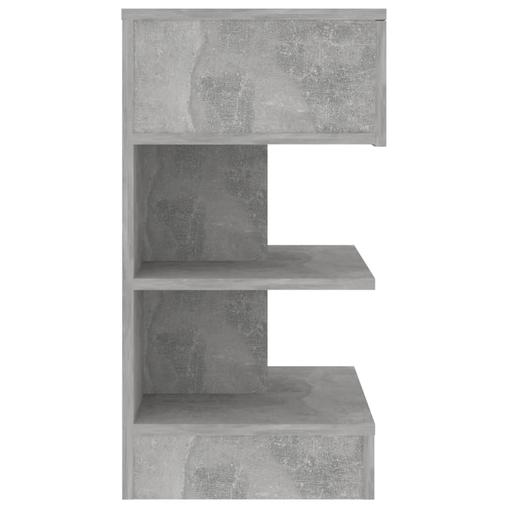 vidaXL Bedside Cabinet Concrete Grey 40x35x65 cm Engineered Wood