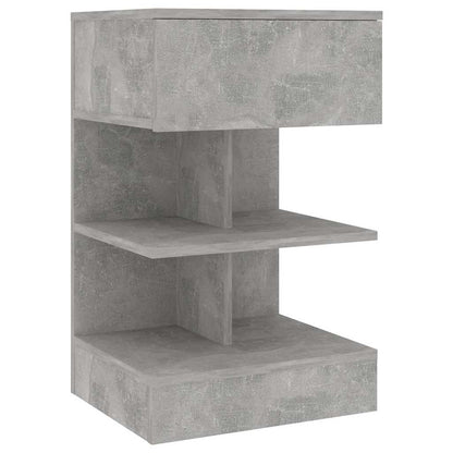 808657 vidaXL Bedside Cabinets 2 pcs Concrete Grey 40x35x65 cm